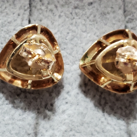 14K Gold Citrine Earrings - Picture 8 of 10